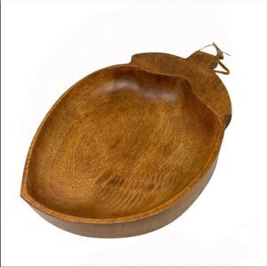 🆕 Wood Lemon Shaped Bowl